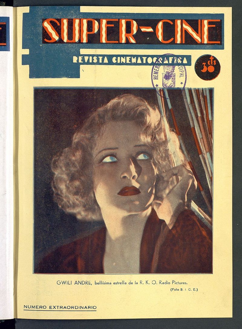 SUPER CINE magazine side cover Issue 5 1 February 1933