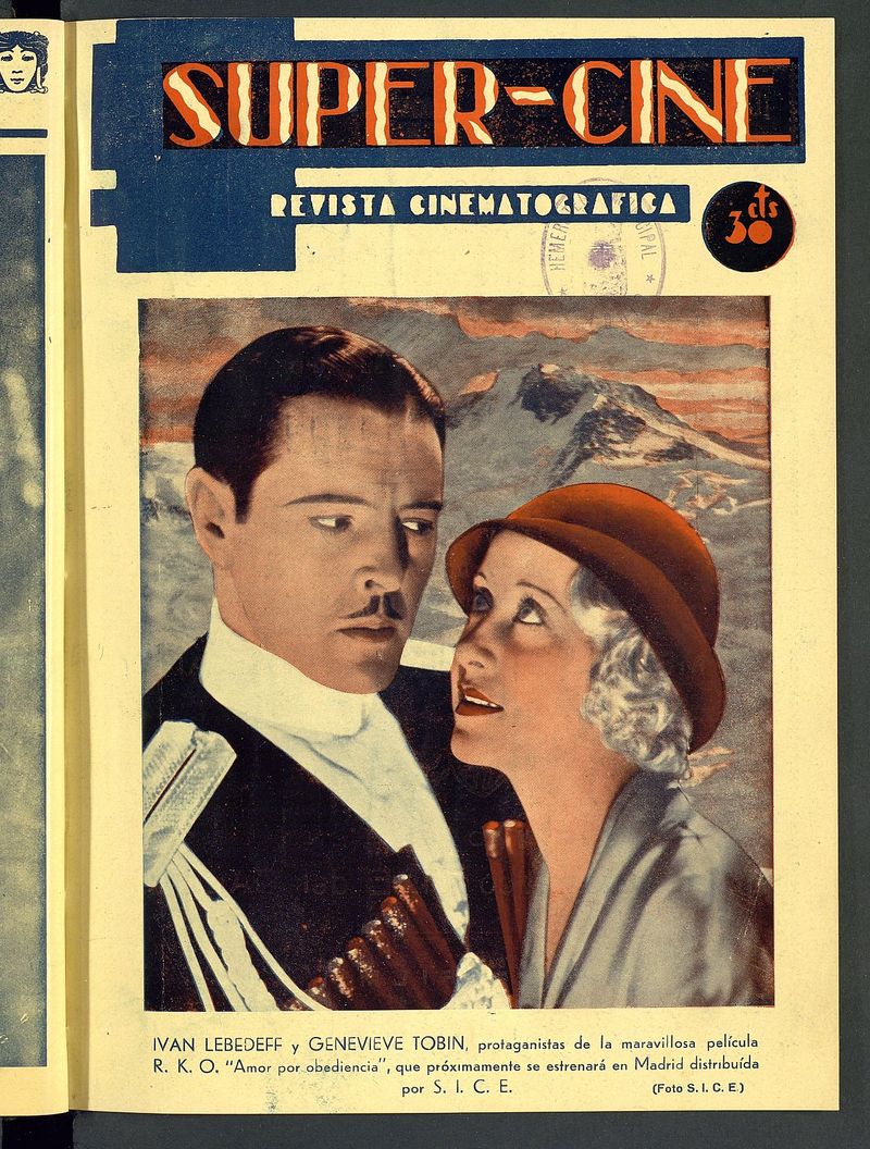 SUPER CINE magazine side cover Issue 8 15 March 1933