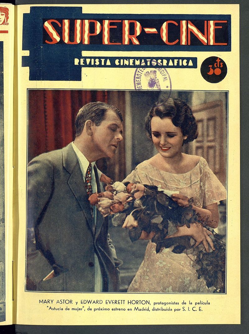 SUPER CINE magazine side cover Issue 10 15 April 1933