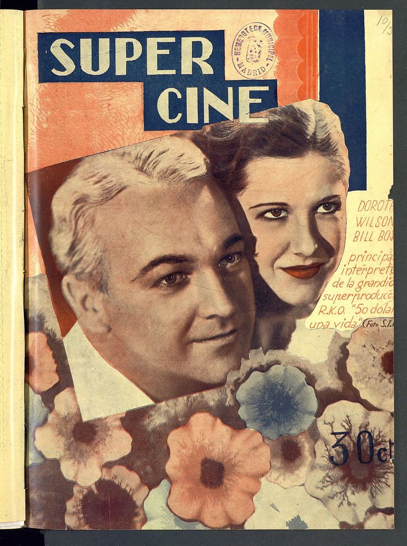 SUPER CINE magazine side cover Issue 17 1 November 1933