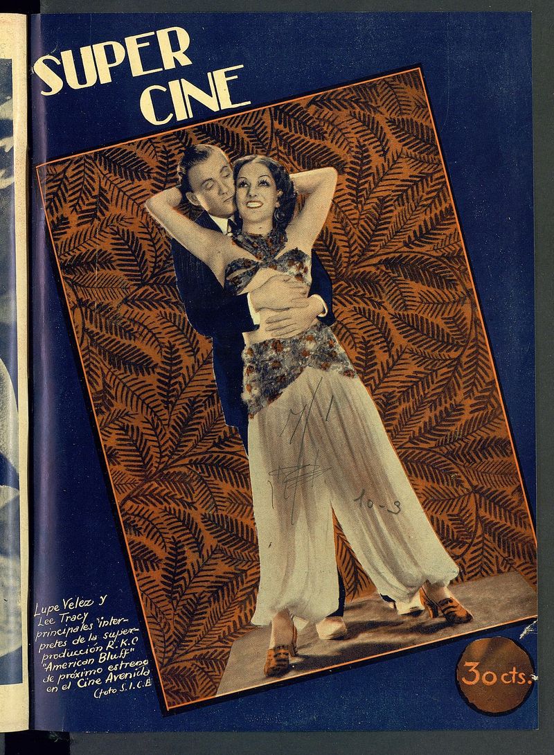 SUPER CINE magazine side cover Issue 18 15 November 1933