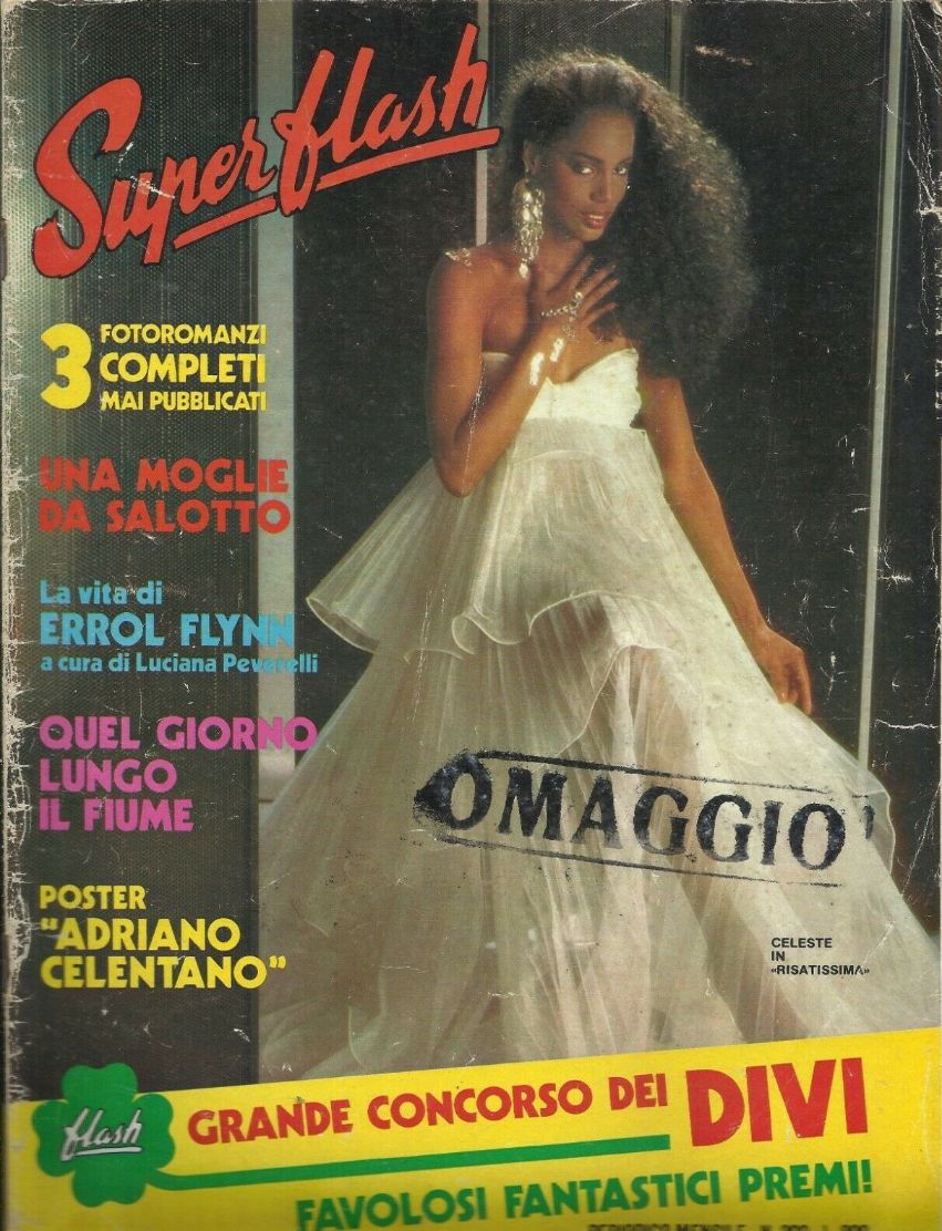 SUPERFLASH magazine side cover Issue 202  April 1985