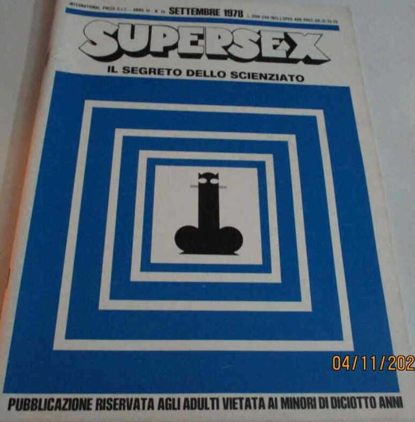 SUPERSEX magazine side cover Issue 24  September 1978