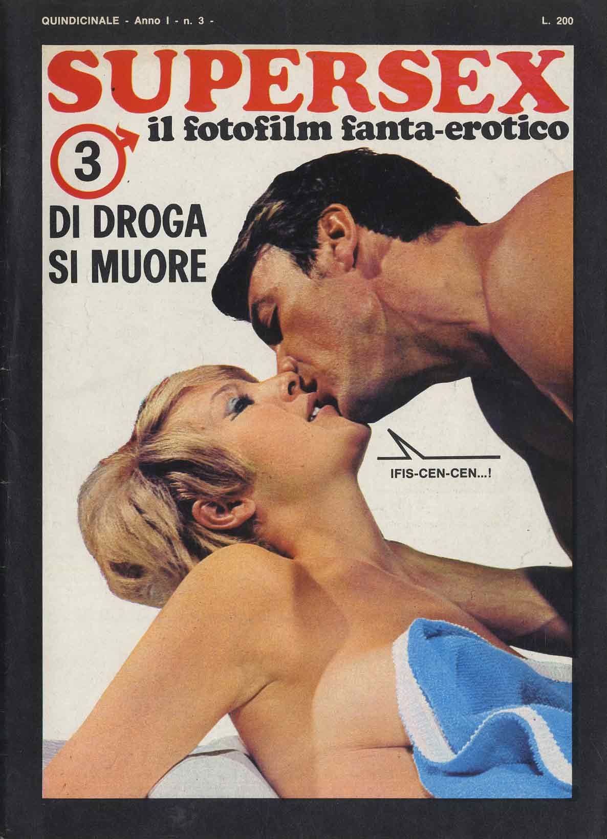 SUPERSEX magazine side cover Issue 3  1967