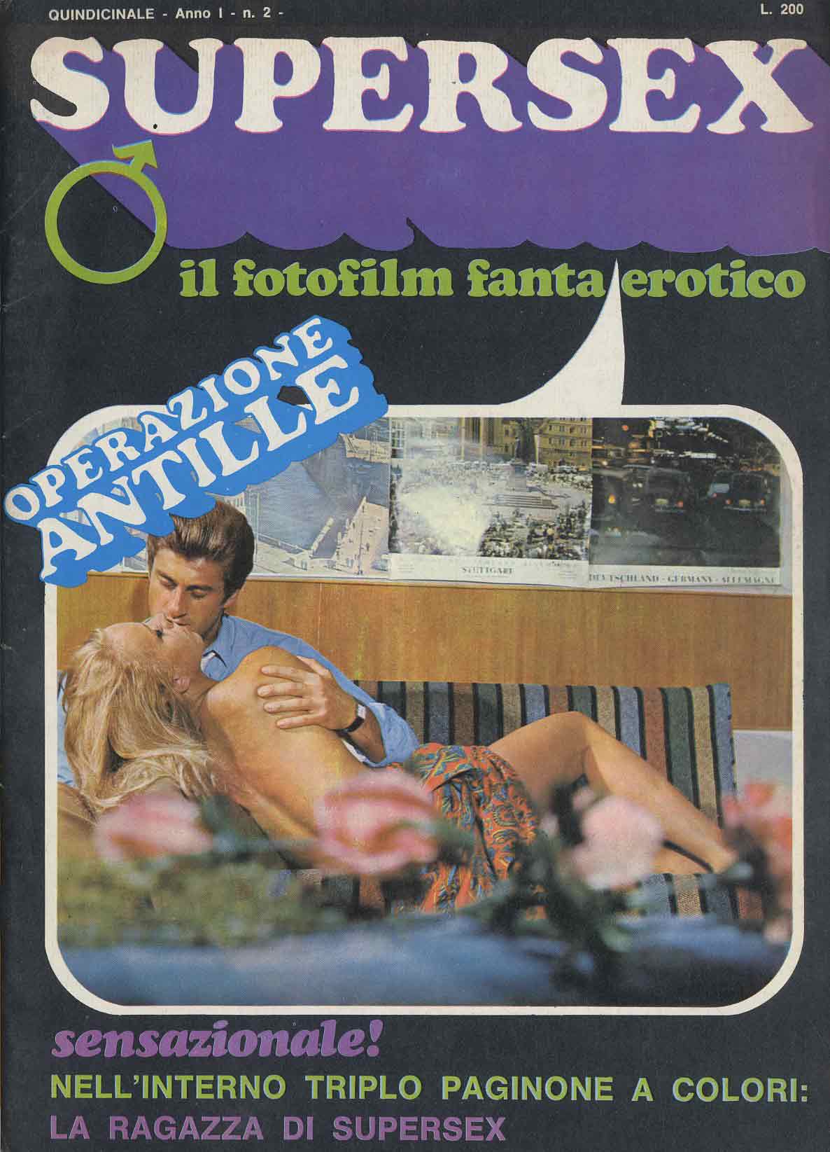 SUPERSEX magazine side cover Issue 2   1967