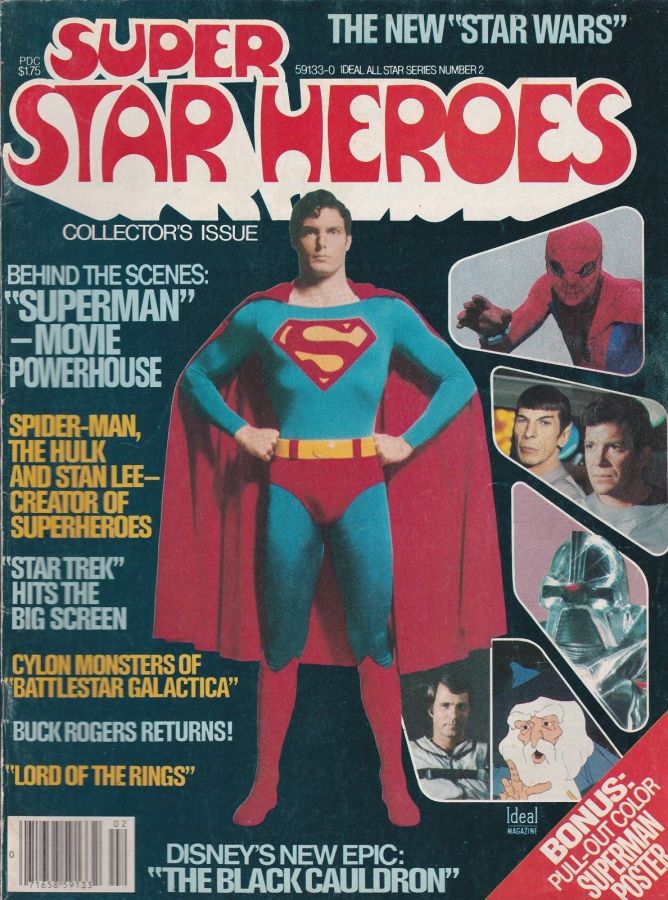 SUPER STAR HEROES magazine side cover Issue 2 December 1978