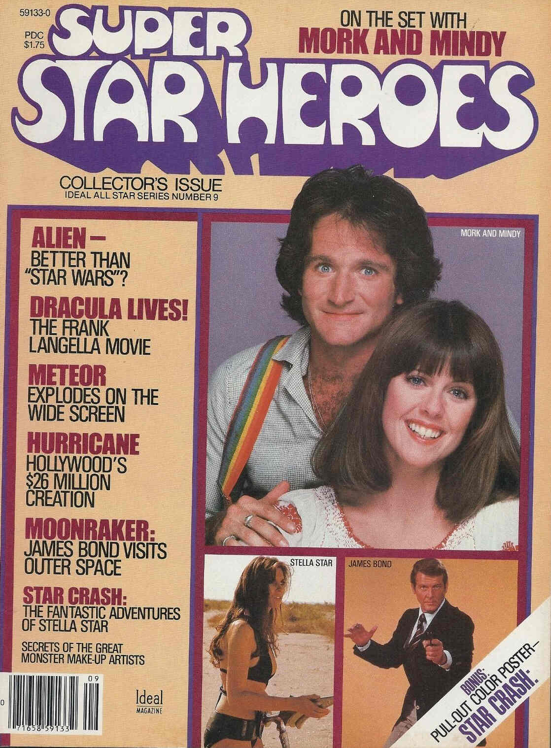SUPER STAR HEROES magazine side cover Issue 9 August 1979