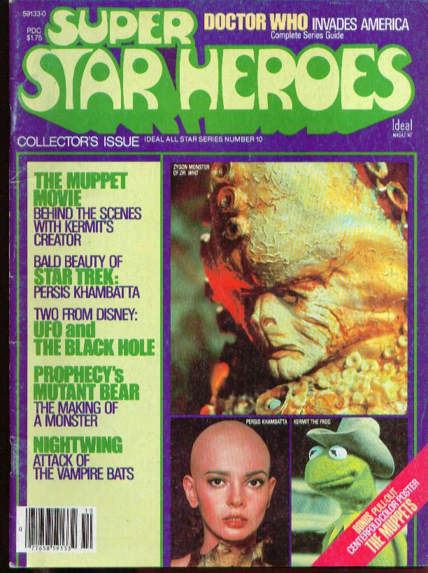 SUPER STAR HEROES magazine side cover Issue 10 October 1979