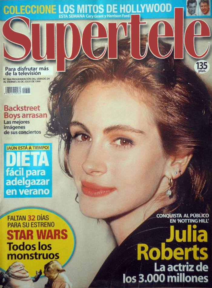 SUPERTELE magazine side cover Issue 384. 24 July 1999