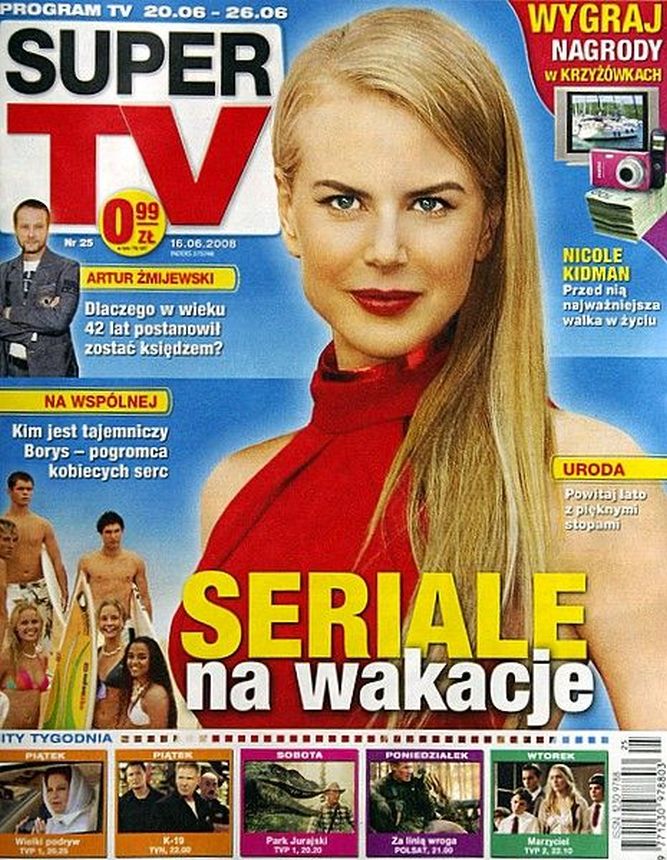 SUPER TV magazine side cover 20 June 2008