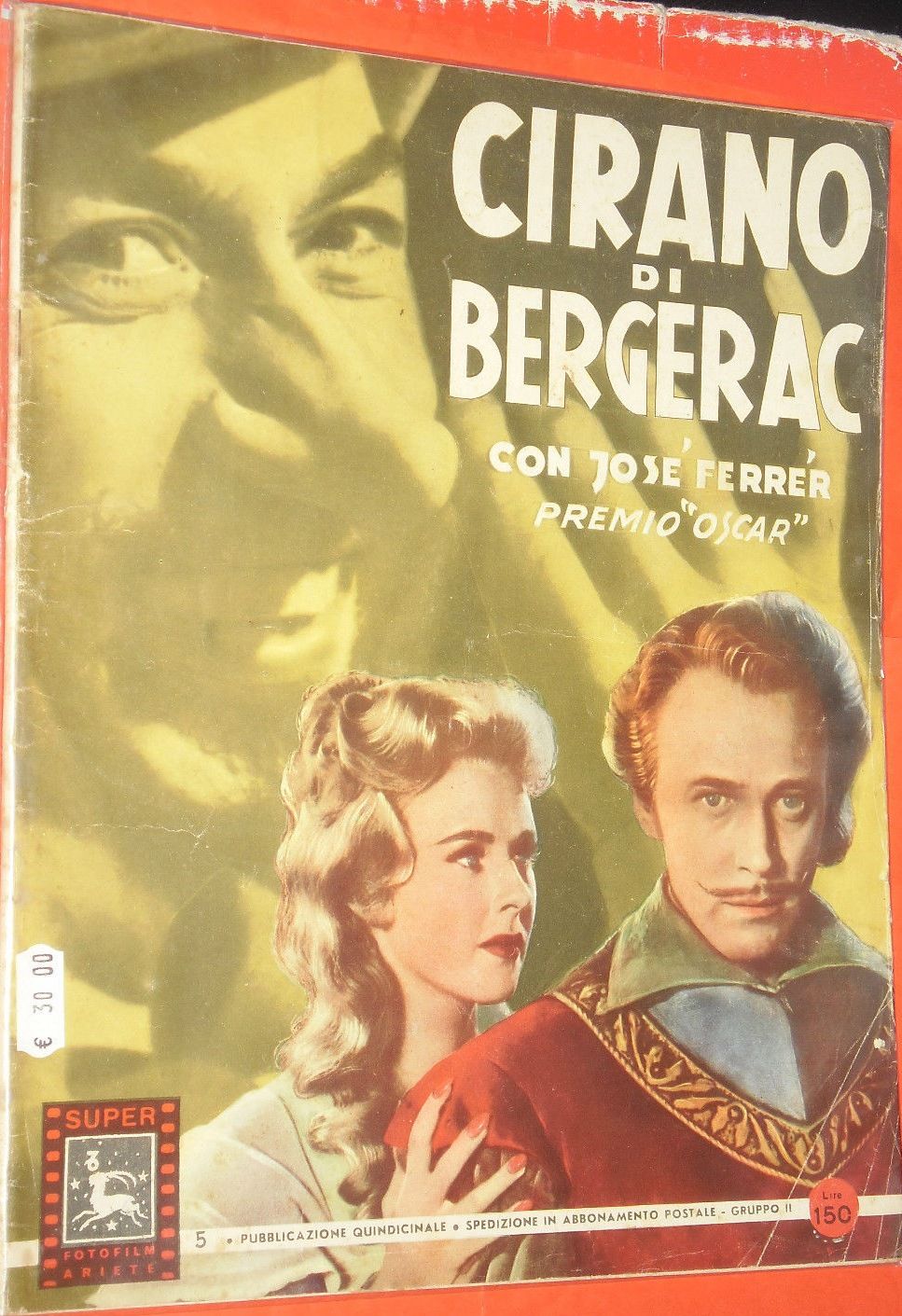 SUPER FOTOFILM ARIETE magazine side cover Issue 5  1954