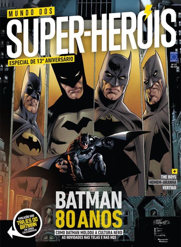 MUNDO DOS SUPER HEROIS magazine side cover Issue 112   