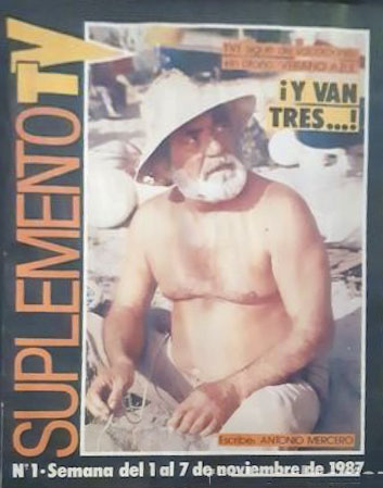 SUPLEMENTO TV magazine side cover Issue 1 1 November 1987