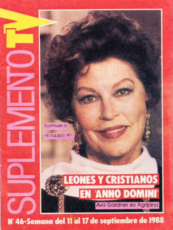 SUPLEMENTO TV magazine side cover Issue 46 11 September 1988