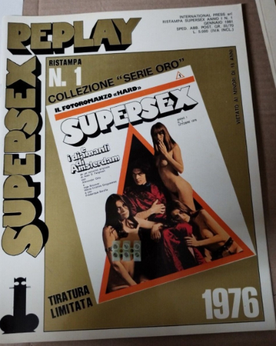 SUPERSEX REPLAY magazine side cover Issue 1  January 1981