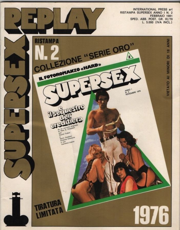SUPERSEX REPLAY magazine side cover Issue 2  February 1981