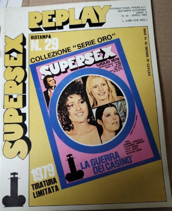 SUPERSEX REPLAY magazine side cover Issue 29  April 1983