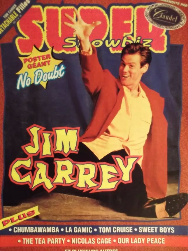 SUPER SHOWBIZ magazine side cover  September 1998