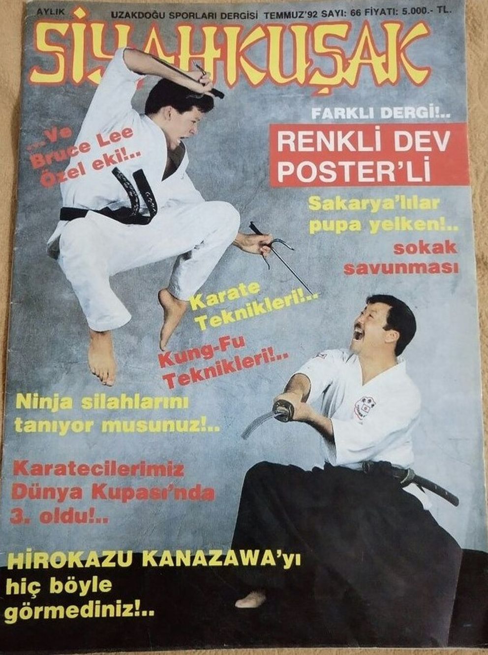 SUPER SIYAHKUSAK magazine side cover Issue 66  July 1992