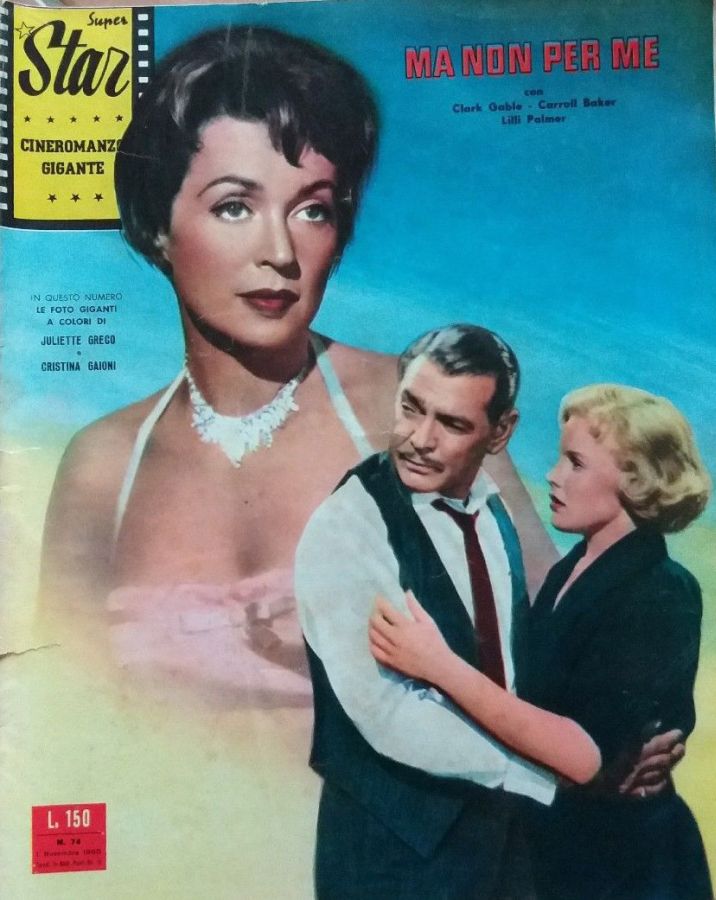 SUPER STAR CINEROMANZO GIGANTE magazine side cover Issue 74  November 1960