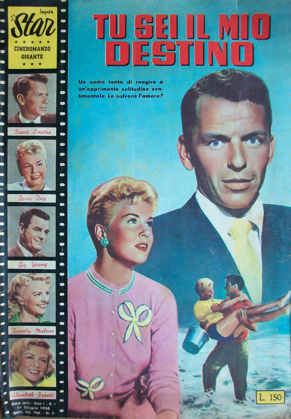 SUPER STAR CINEROMANZO GIGANTE magazine side cover Issue 1 June 1956