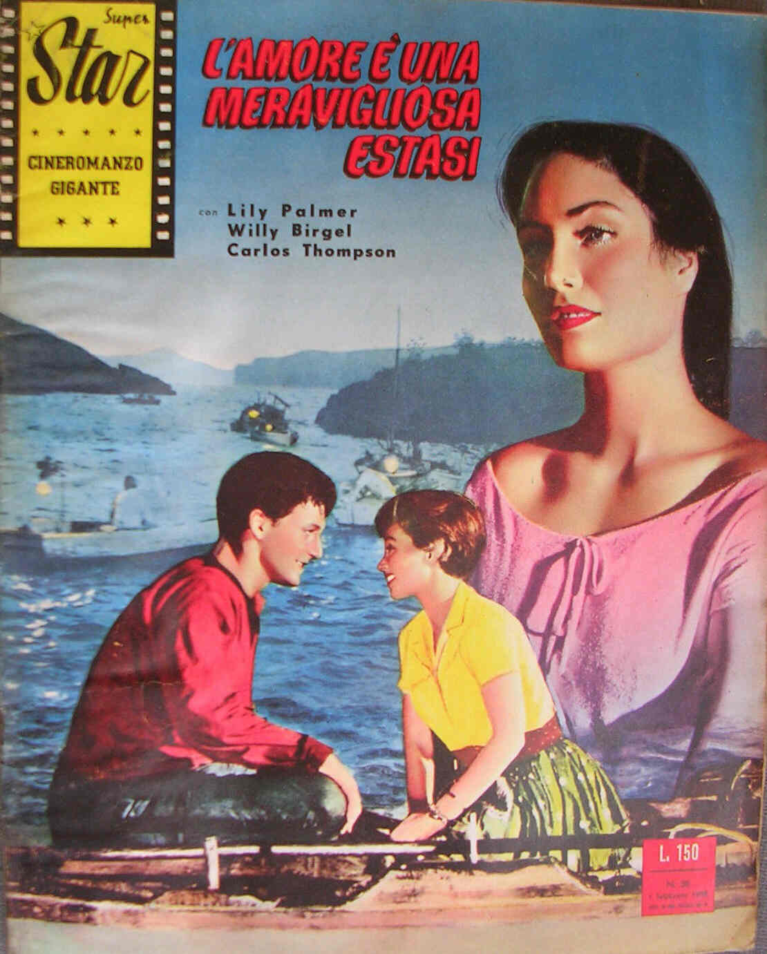 SUPER STAR CINEROMANZO GIGANTE magazine side cover Issue 35 February 1958