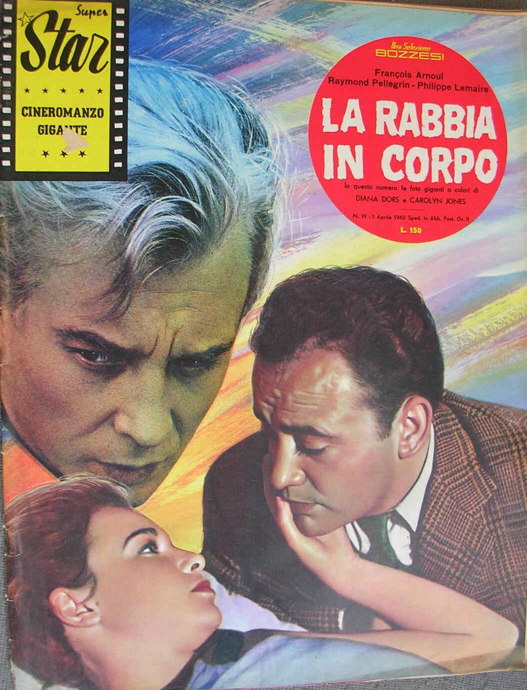 SUPER STAR CINEROMANZO GIGANTE magazine side cover Issue 91 April 1962