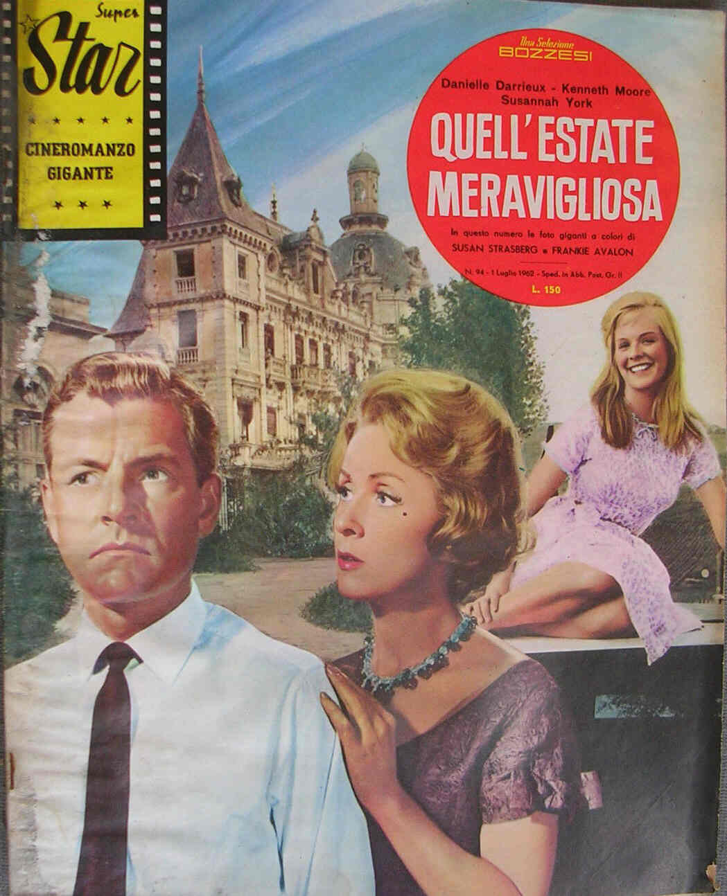 SUPER STAR CINEROMANZO GIGANTE magazine side cover Issue 94 July 1962