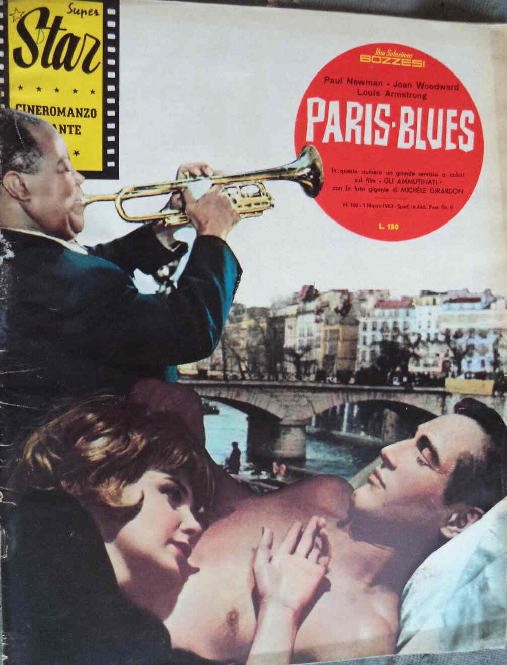 SUPER STAR CINEROMANZO GIGANTE magazine side cover Issue 102 March 1963