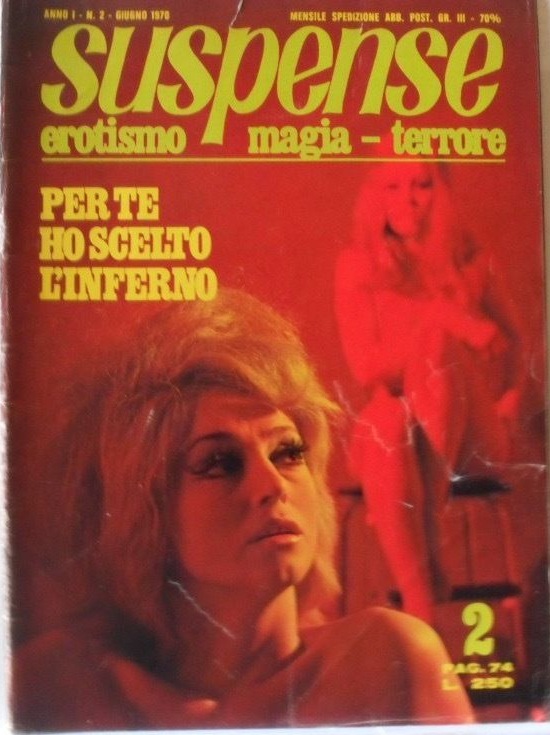 SUSPENSE magazine side cover Issue 2 June 1970