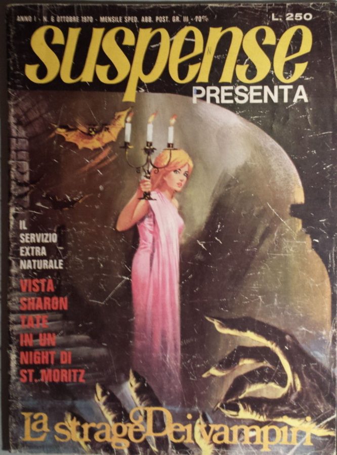 SUSPENSE magazine side cover Issue 6 October 1970