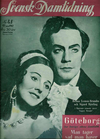 SVENSK DAMTIDNING magazine side cover Issue 48 27 August 1943