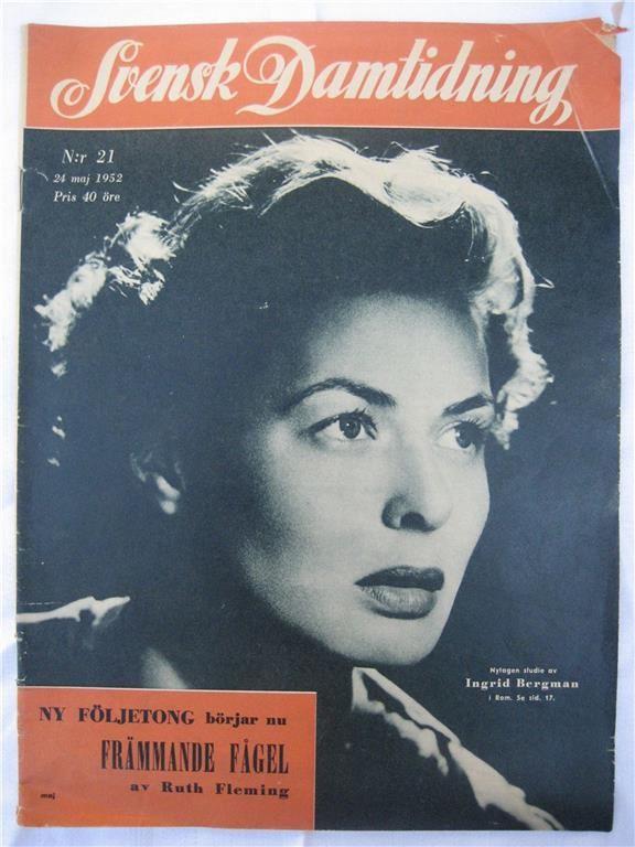 SVENSK DAMTIDNING magazine side cover Issue 21 24 May 1952