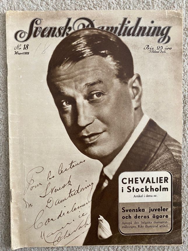 SVENSK DAMTIDNING magazine side cover Issue 18 30 April 1938