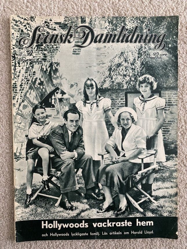 SVENSK DAMTIDNING magazine side cover Issue 39 24 September 1938
