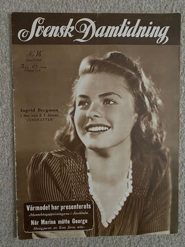 SVENSK DAMTIDNING magazine side cover Issue 14 6 April 1940