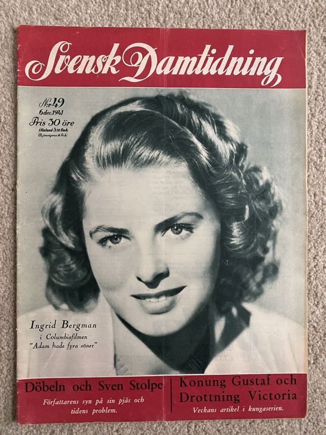 SVENSK DAMTIDNING magazine side cover Issue 49 6 December 1941