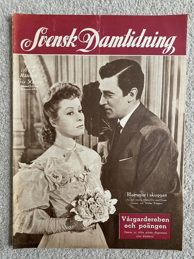 SVENSK DAMTIDNING magazine side cover Issue 7 14 February 1942