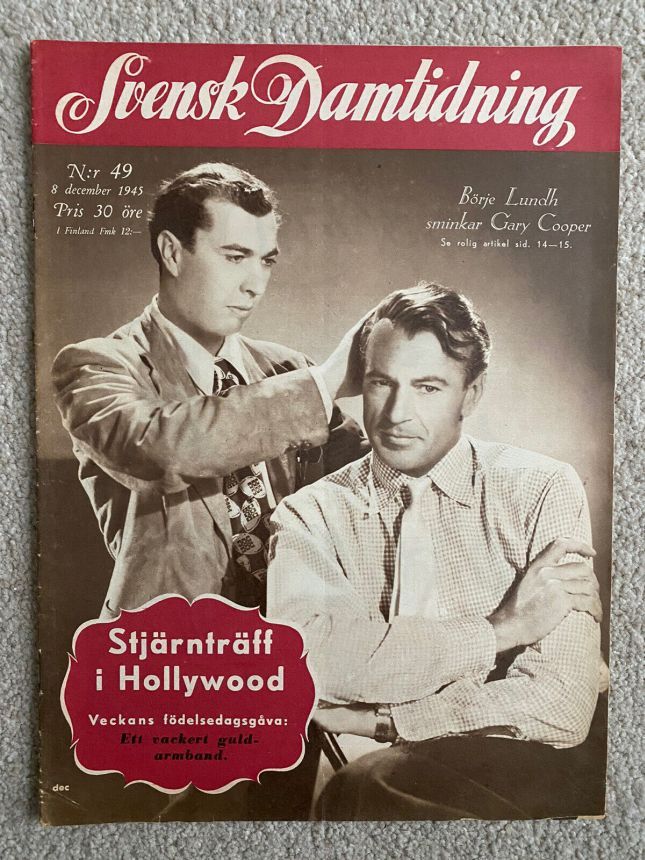 SVENSK DAMTIDNING magazine side cover Issue 49 8 December 1945