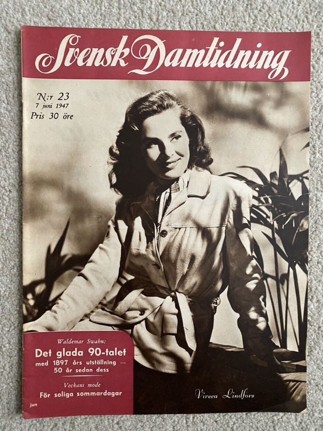 SVENSK DAMTIDNING magazine side cover Issue 23 7 June 1947