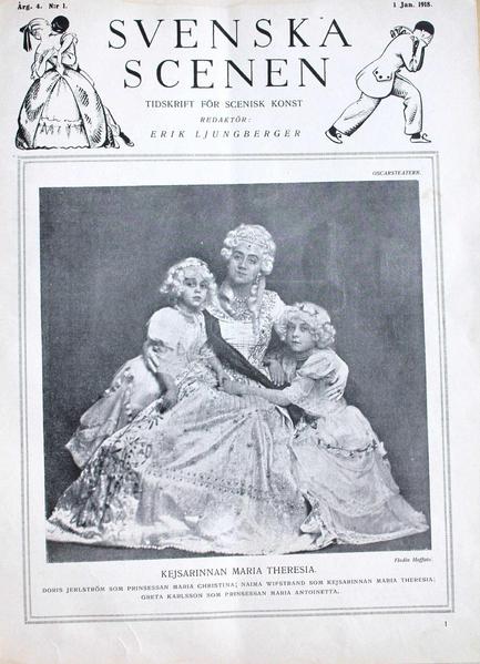 SVENSKA SCENEN magazine side cover Issue 1 1 January 1918