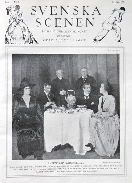 SVENSKA SCENEN magazine side cover Issue 2 15 January 1918