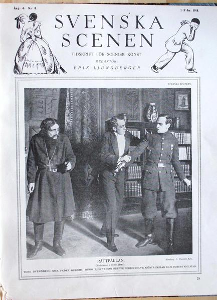SVENSKA SCENEN magazine side cover Issue 3 1 February 1918
