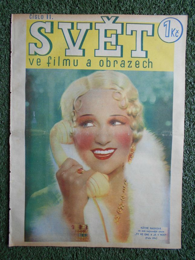 SVET  VE FILMU A OBRAZECH magazine side cover Issue 11   1933