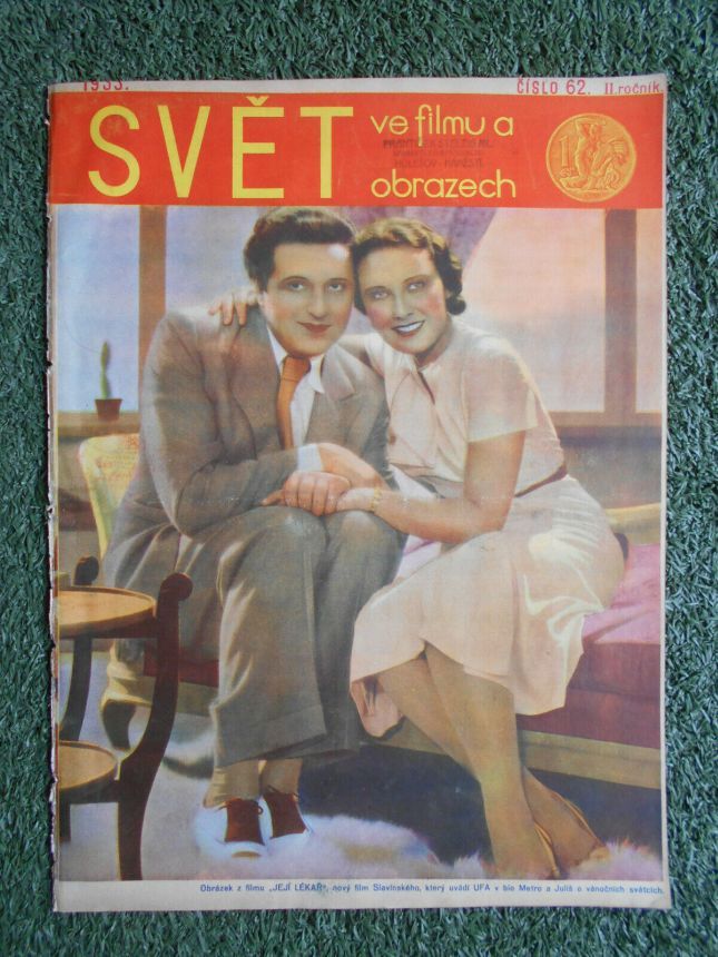 SVET  VE FILMU A OBRAZECH magazine side cover Issue 62   1933