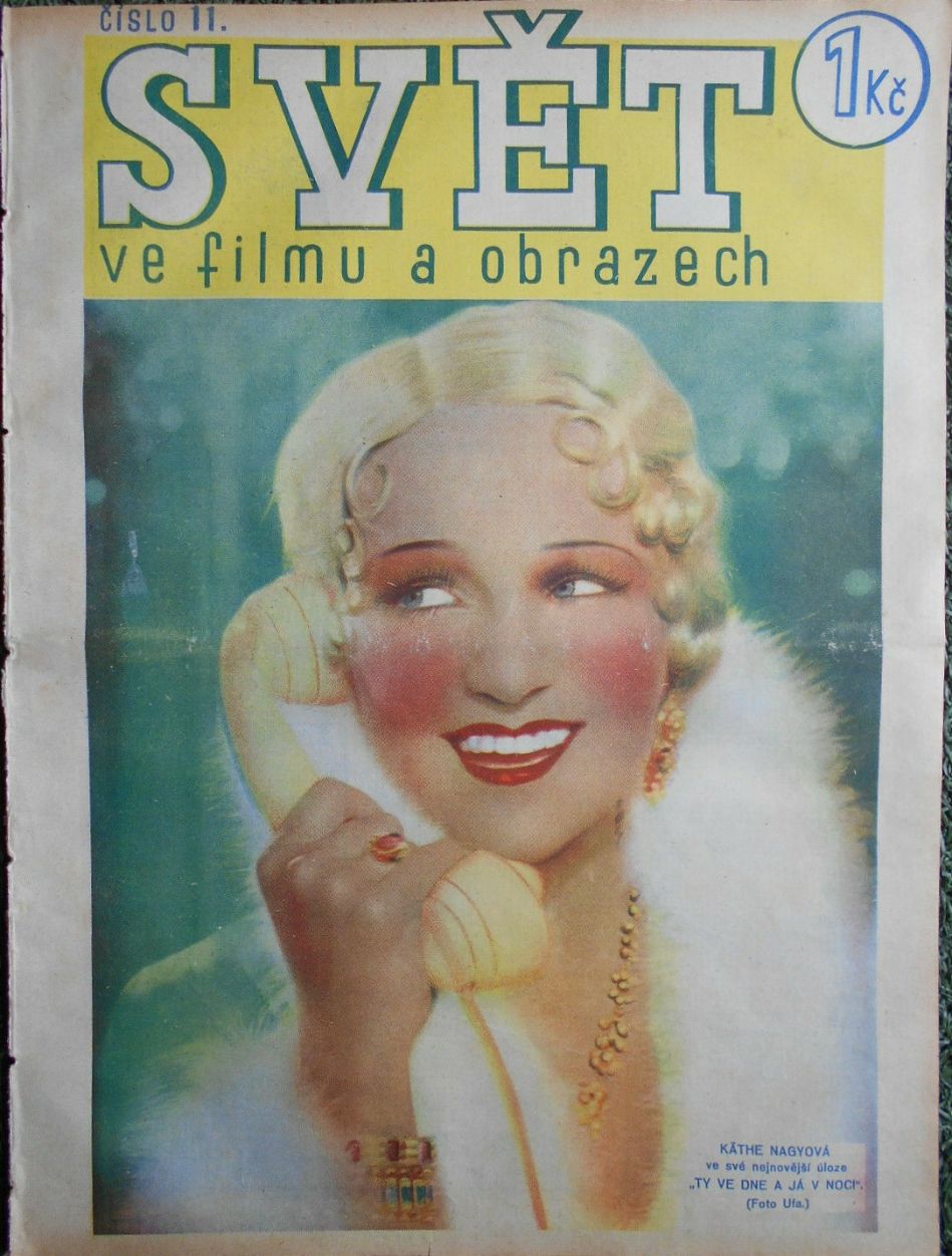 SVET  VE FILMU A OBRAZECH magazine side cover Issue 11   1934