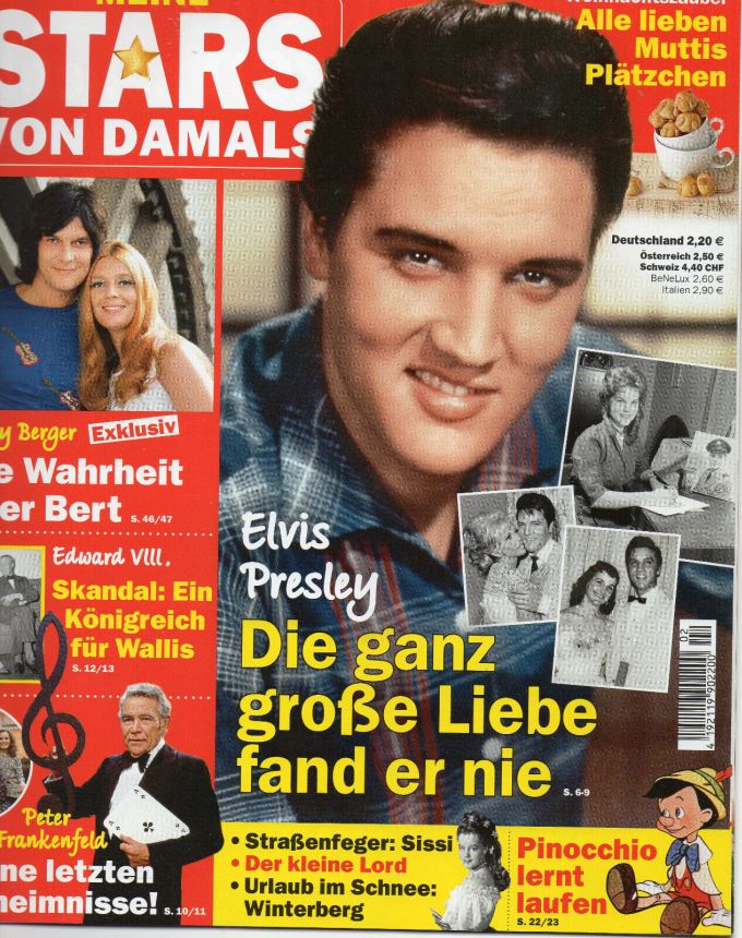 MEINE STARS VON DAMALS magazine side cover  November/December 2018