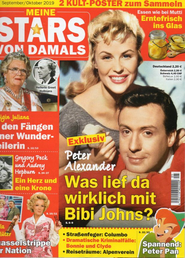 MEINE STARS VON DAMALS magazine side cover  September/October 2019