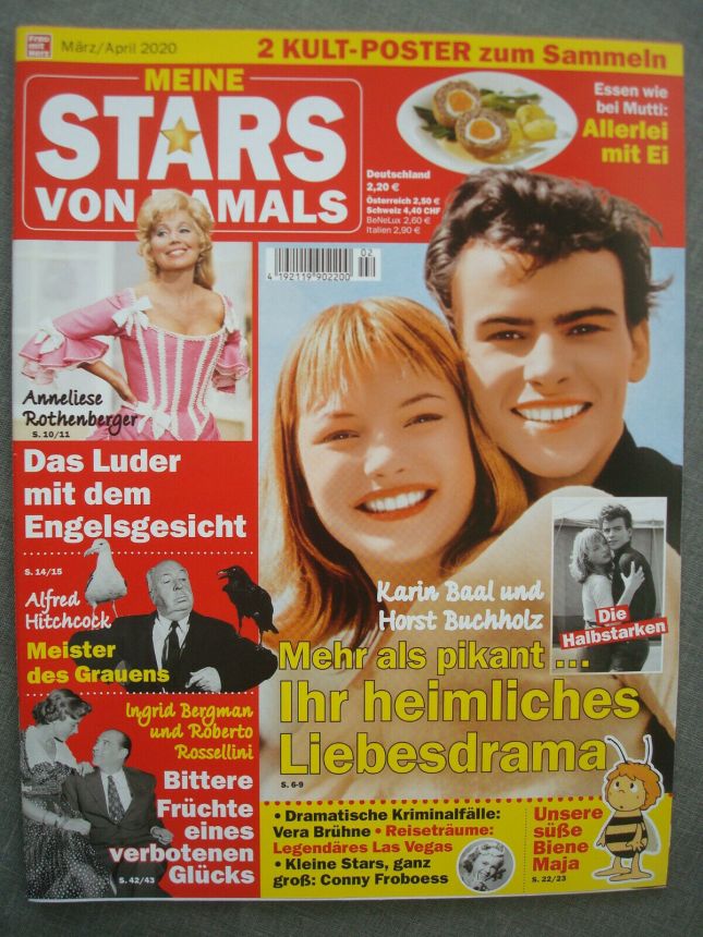 MEINE STARS VON DAMALS magazine side cover  March/April 2020