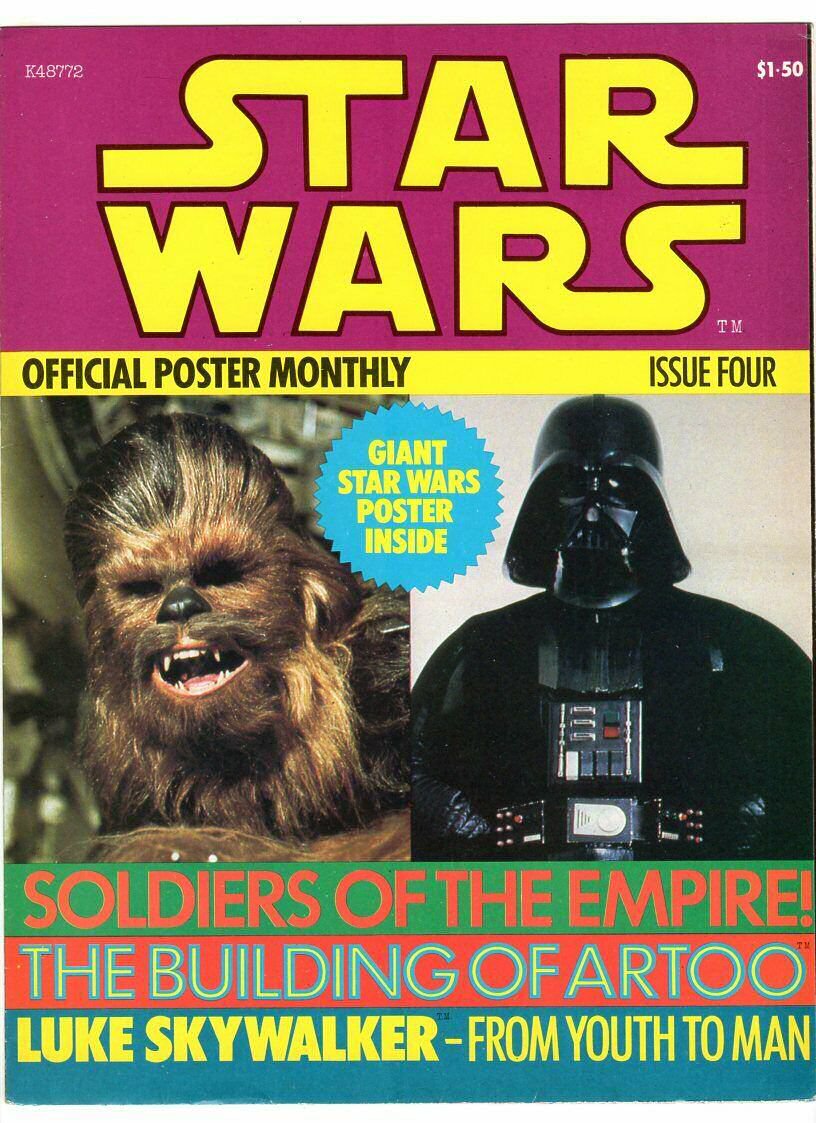 STAR WARS OFFICIAL POSTER MONTHLY magazine side cover Issue 4 January 1978